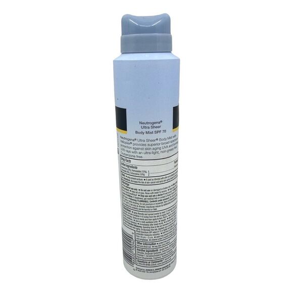 Neutrogena Ultra Sheer Body Mist SPF 70 Sunscreen - Set of 3 - 5.0 oz x 3 - Picture 3 of 3